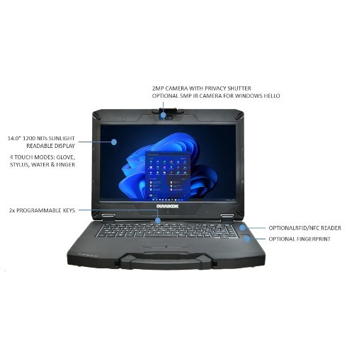 Durabook S14i, 14' Sunlight Readable Full HD (1000 Nits), Intel® Core™ Ultra 5 125U, Windows 11, 16GB Ram, 512GB PCIe SSD,Wi-Fi 7, 3 Year Warranty