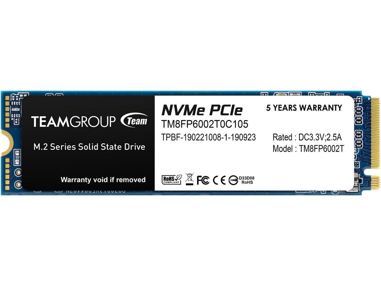 Teamgroup M.2-2280 Pci-E Gen3x4 MP33 2TB Retail