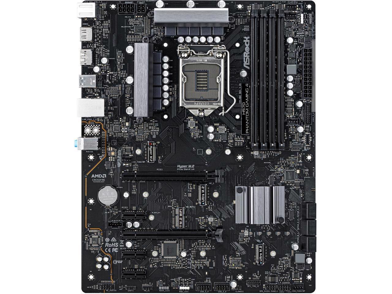 ASRock H570 Phantom Gaming 4 Lga 1200 Intel H570 Sata 6Gb/s Atx Intel Motherboard