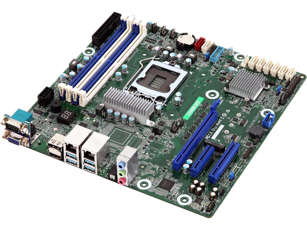AsRock Rack C246M WS Micro Atx Server Motherboard Lga 1151 Intel C246