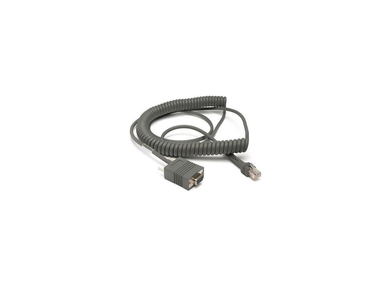 Motorola Zebra (Motorola/Symbol) Cba-R03-C12par Coiled RS232 Cable STD-DB9 Female TxD On 2 - 12 FT.