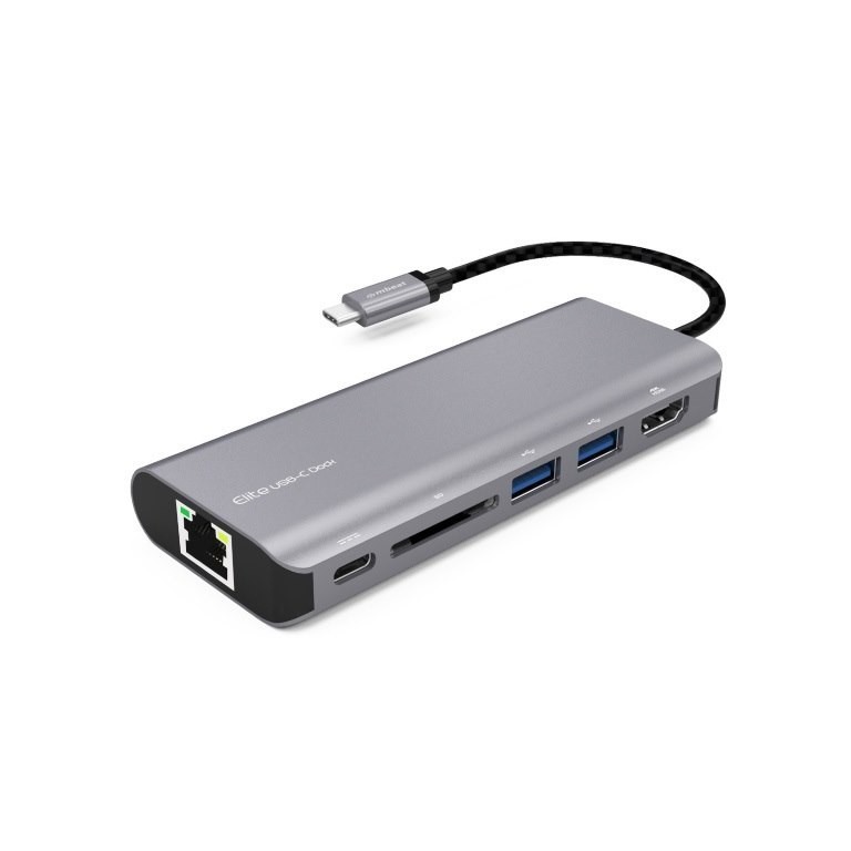Mbeat® Elite Usb Type-C Multifunction Dock - USB-C/4k HDMI/LAN/Card Reader/Aluminum Casing/Compatible With MAC/Desktop PC Notebook Laptop Devices