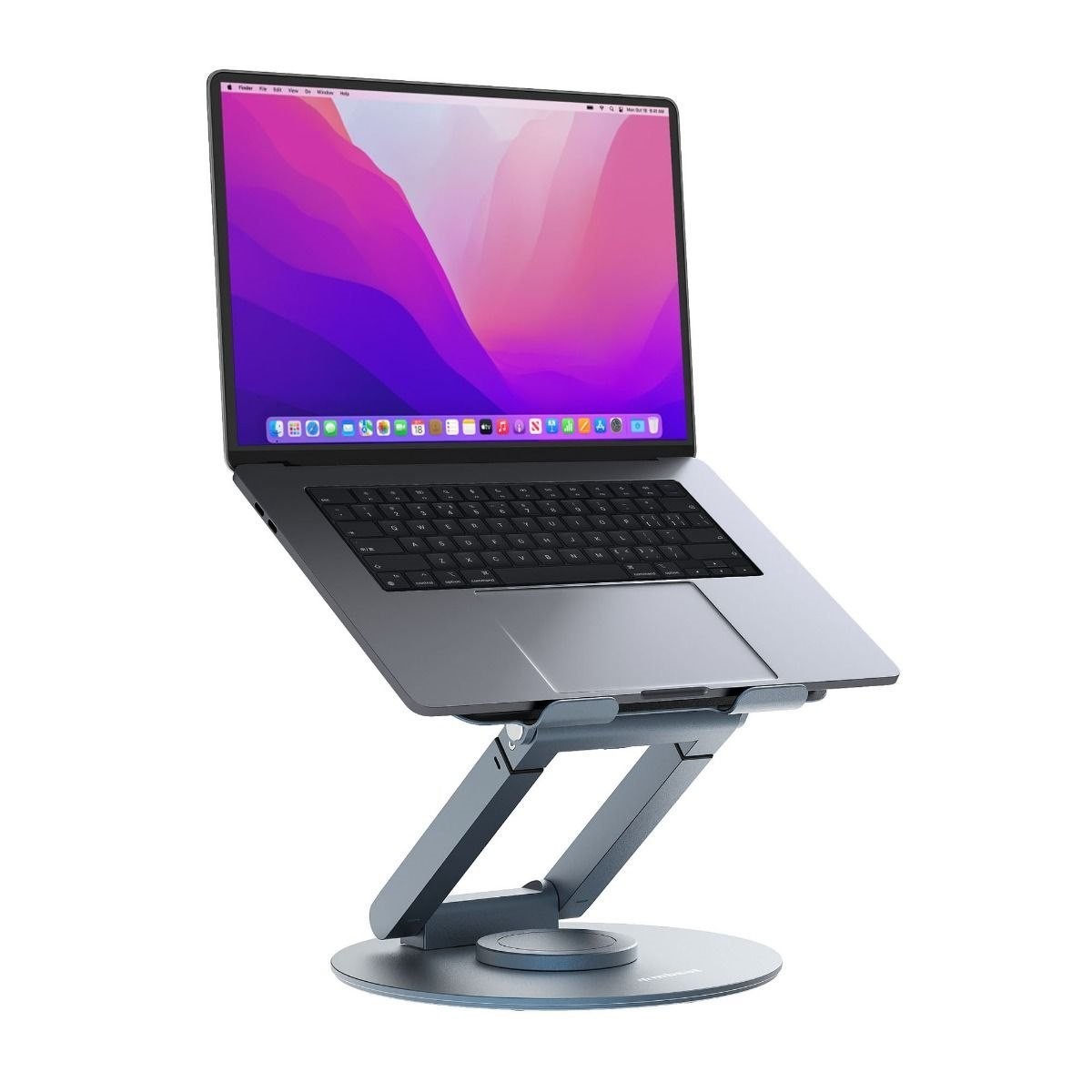 Mbeat® Stage S9 Rotating Laptop Stand With Telescopic Height Adjustment Material: Aluminium Alloy Device Weight: Max. 20KG Otation Angles: 360°