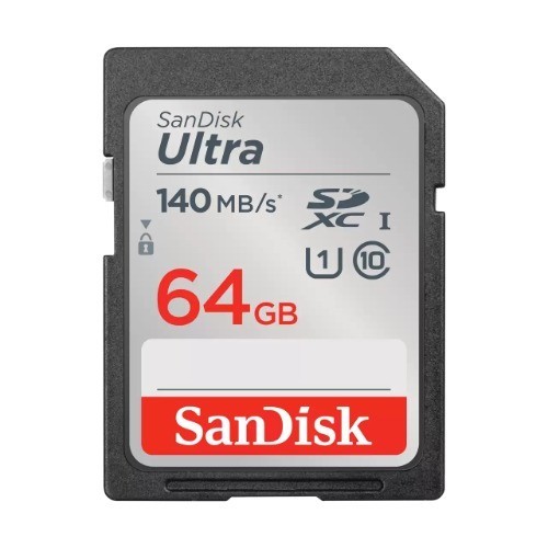 SanDisk Ultra 64GB SDHC SDXC Uhs-I Memory Card 140MB/s Full HD Class 10 Speed Shock Proof Temperature Proof Water Proof X-Ray Proof Digital Camera