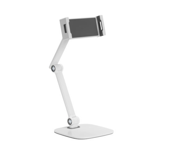 Brateck Pad39-02 Simplicity Universal Phone/Tablet Tabletop Stand Compatible With Most 4.7'~12.9' Phones, Tablets, And More Devices (White) (LS)