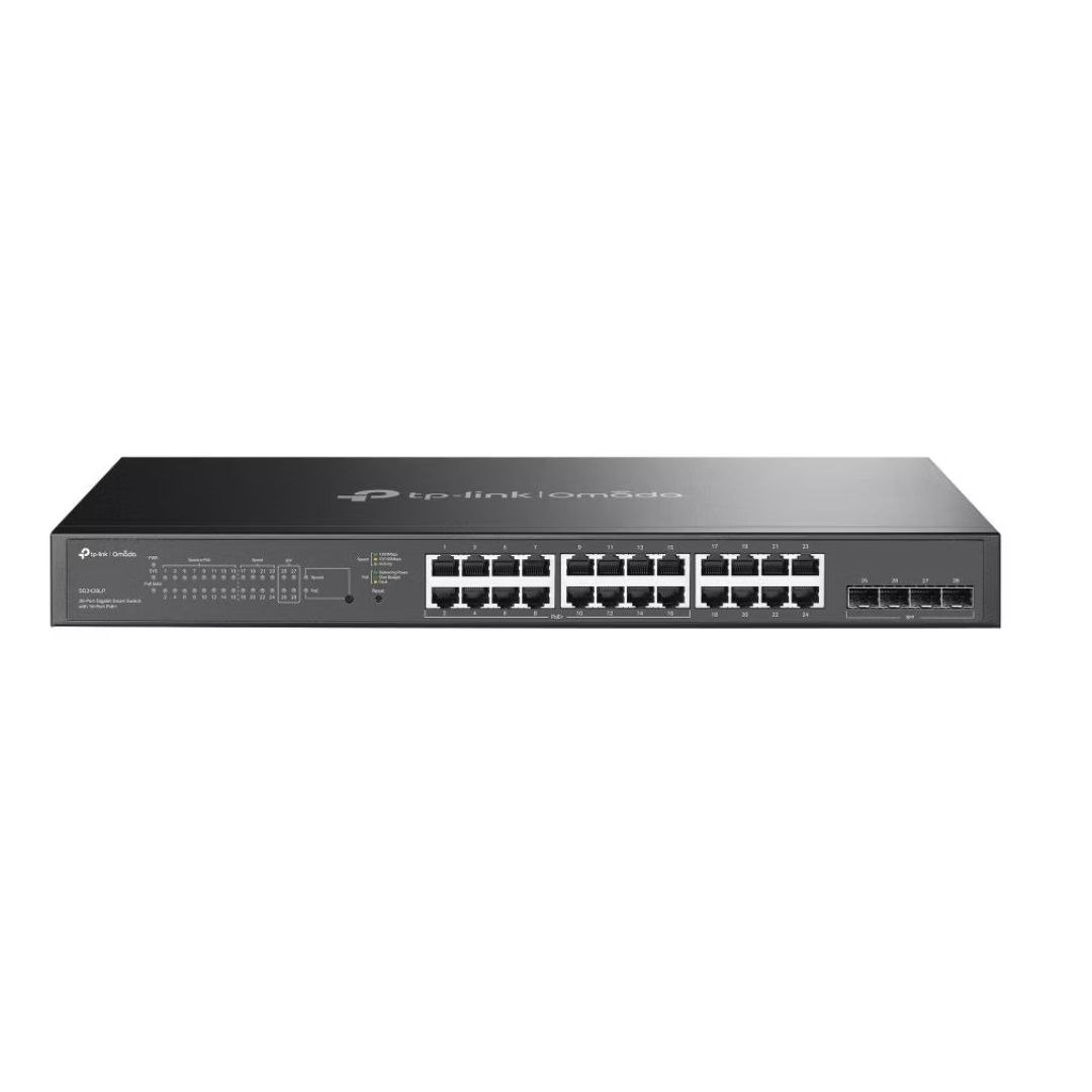 TP-Link SG2428LP Omada 28-Port Gigabit Smart Switch With 16-Port PoE+, 16× Gigabit 802.3Af/At PoE+ Ports, 8× Gigabit non-PoE RJ45 Ports And 4× Gigabit