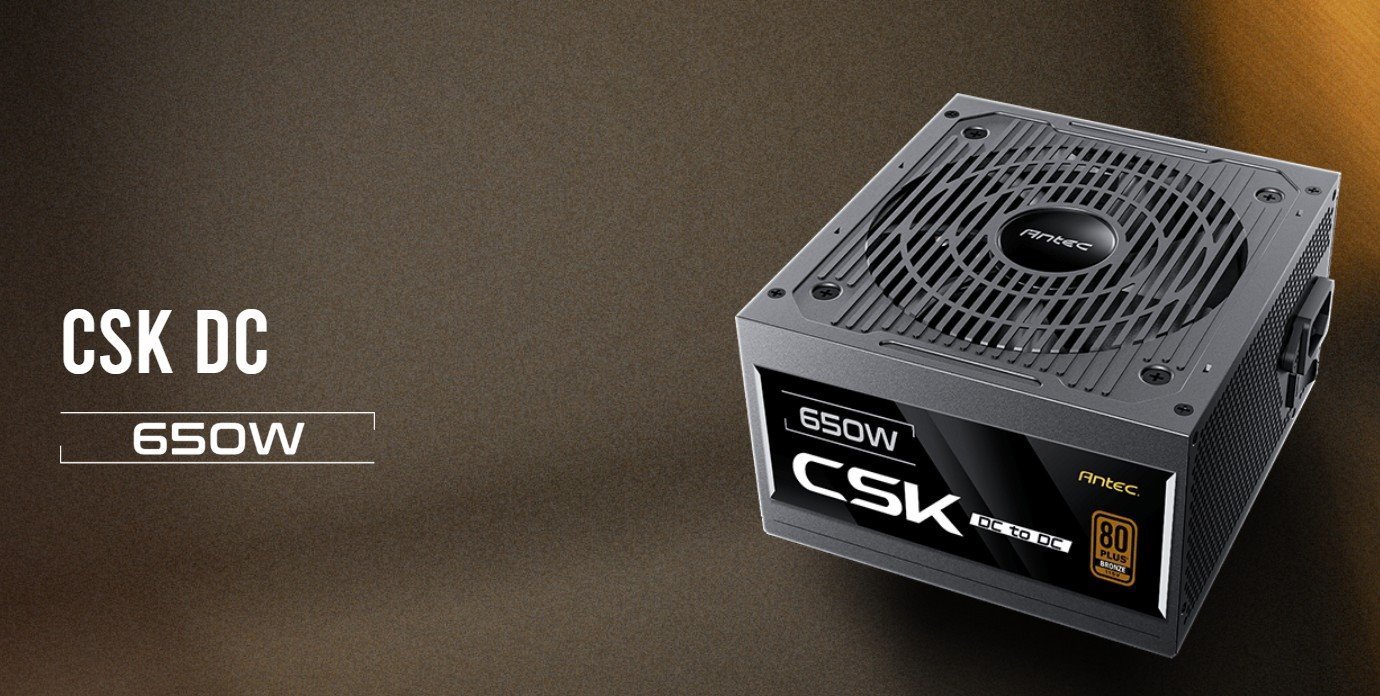 Antec CSK650DC 80+ Bronze, DC To DC, Flat Cables,. CircuitShield Protections, Thermal, Reliable Value Power Supply 5YR