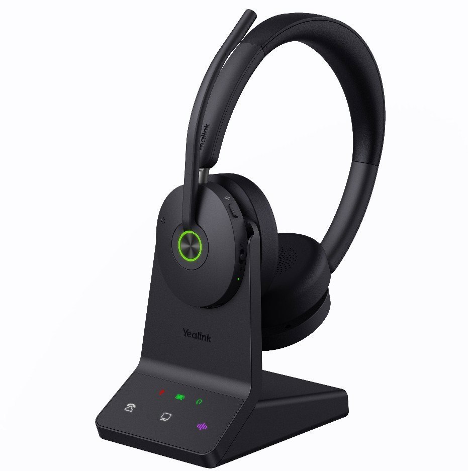 Yealink WH68 Dual Uc Dect & Bluetooth Wireless Technology, 4-Mic Hybrid Anc, 4-Mic Noise Cancellation, All-Day-Wearing Comfort