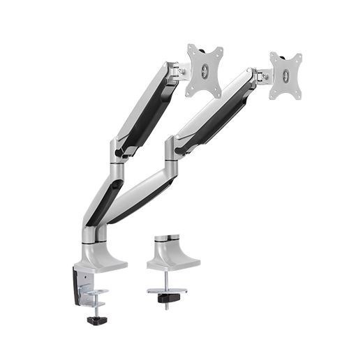 Brateck Dual Monitor Aluminum Interactive Counterbalance Monitor Arm Fit Most 13''-32'' Monitors Up To 9KG Per Screen Vesa 75X75/100X100 (LS)