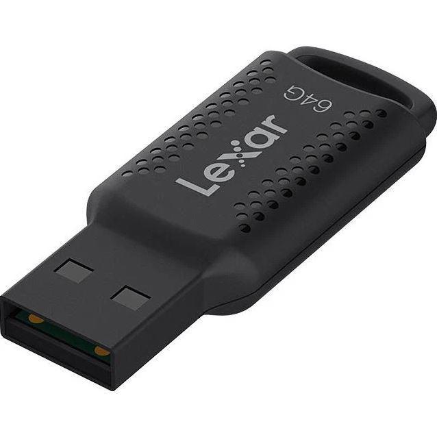 Lexar V400 64GB JumpDrive® Usb3.0 Flash Drive, Up To 100MB/s Read Black,Securely Protect Files With Lexar DataShield. 256-Bit Aes Encryption For Added
