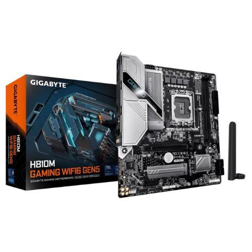 Gigabyte H810M G Wifi6 Gen5 MB Intel Lga 1851 Atx Motherboard, 2X DDR5 ~128GB, 1X Pci-E X16, 1X Pci-E X1, 1X M.2, 4X Sata, 3X Usb 3.2, 3X Usb 2.0