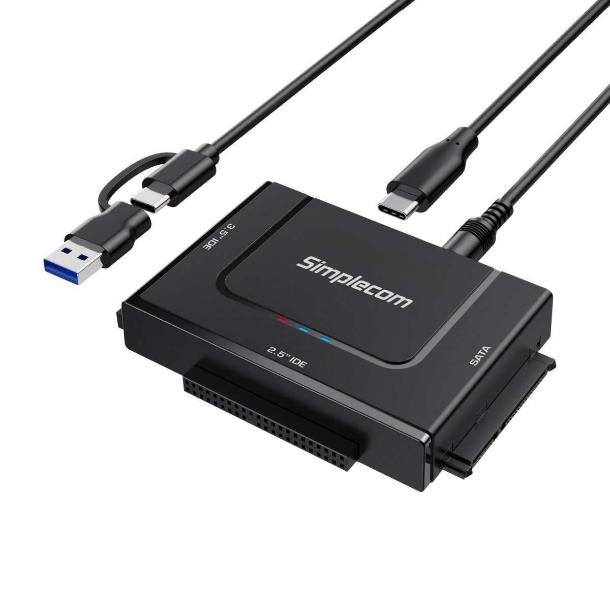Simplecom Sa492c SuperSpeed Usb To 2.5', 3.5' & 5.25' Sata/Ide Adapter With Power Supply