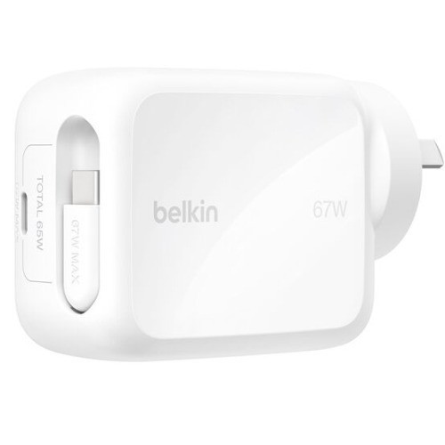 Belkin Boostcharge Pro Retractable Gan Wall Charger 67W