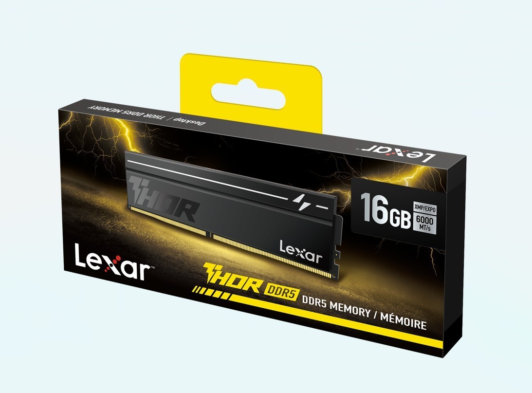 Lexar Ld5u16g60c380v-Rgs DDR5 Udimm 16GB 6000 MT/s CL38 Thor G2 Heatsink Black Global Single Intel XMP 3.0 & Amd Expo