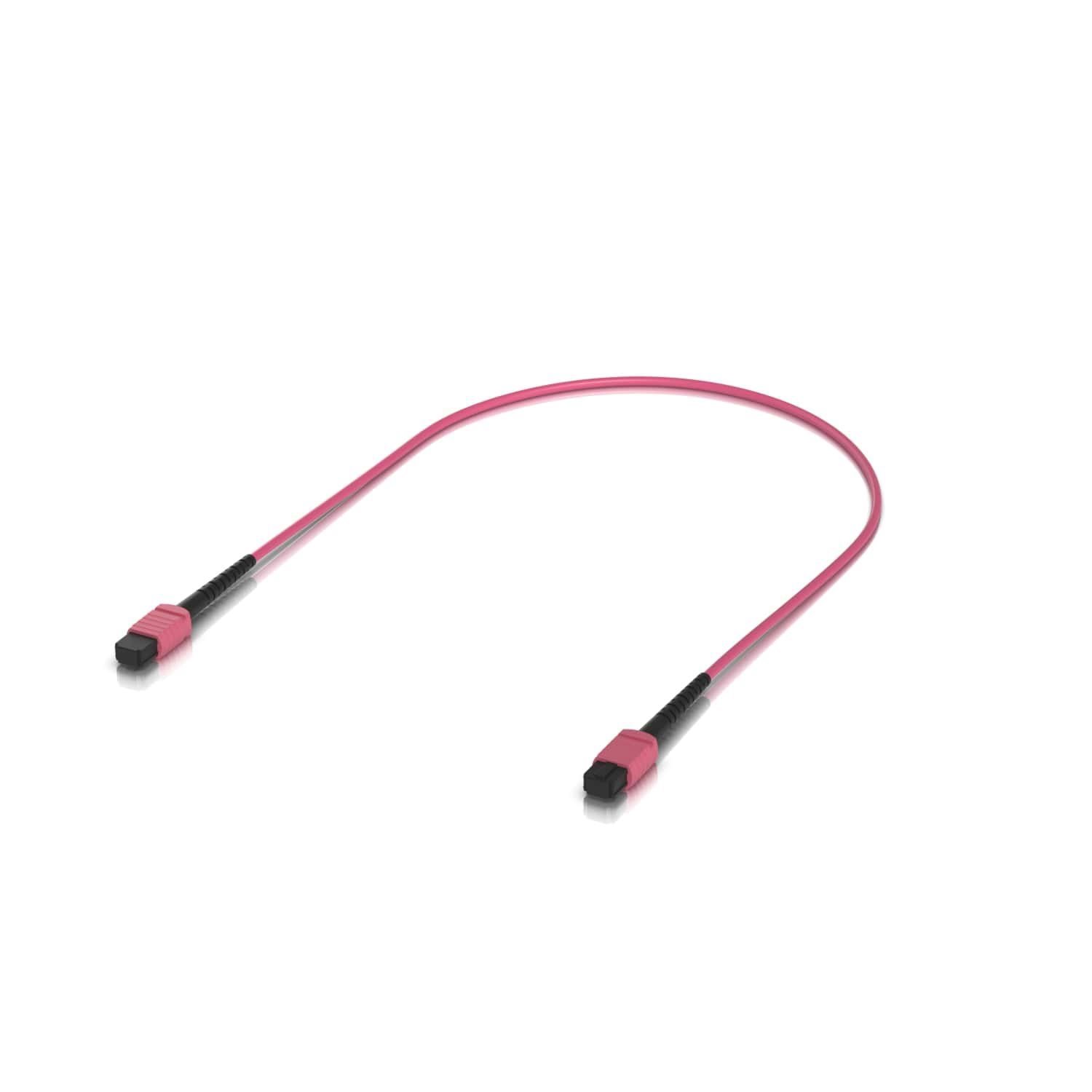 Ubiquiti Indoor Om4 Multi-Mode Fiber Patch Cable, 0.5M, Single-Pack, With Mpo-12 Type B Upc Connectors, Designed For 100G Applications