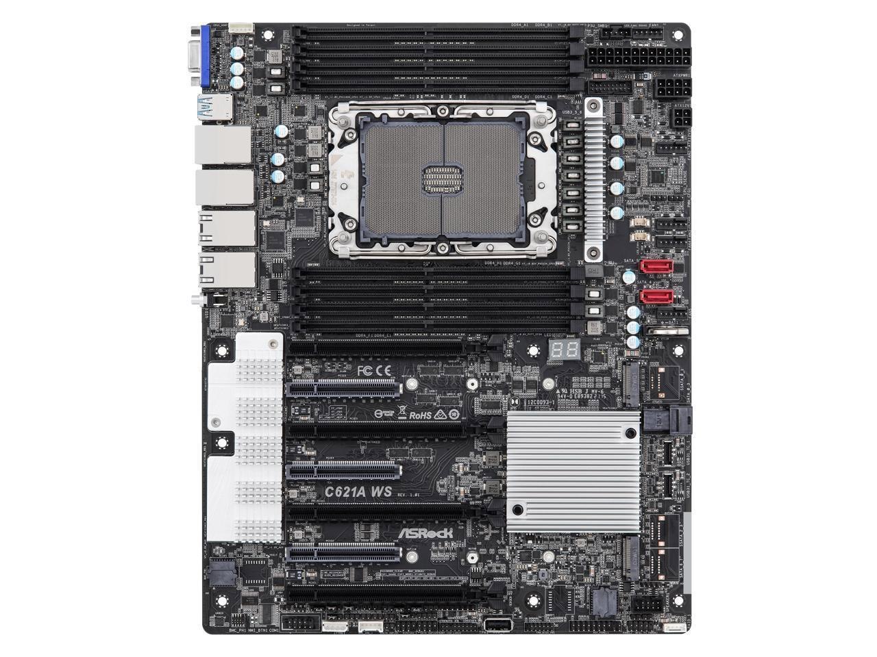 ASRock C621a WS Lga 4189 Intel C621a Sata 6Gb/s Atx Intel Motherboard