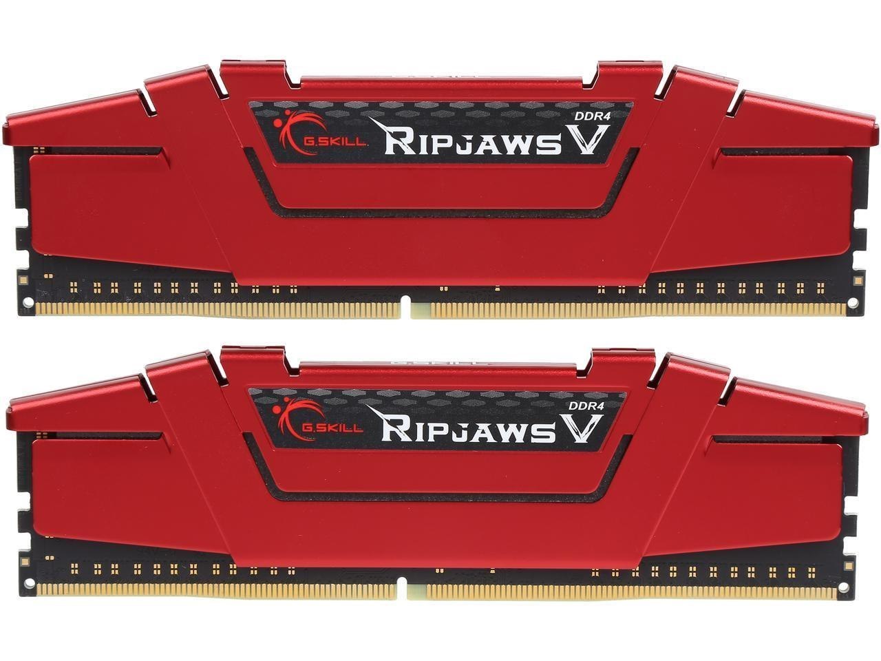 G.Skill Ripjaws V Series 16GB (2 X 8GB) 288-Pin PC Ram DDR4 3200 (PC4 25600) Desktop Memory Model F4-3200C16D-16GVRB