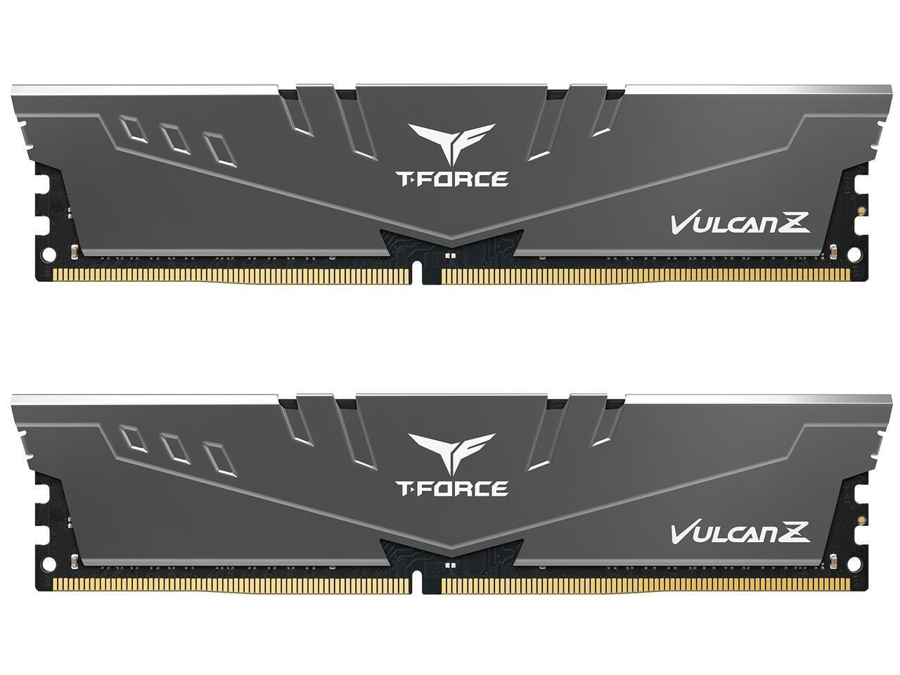 Team T-Force Vulcan Z 16GB (2 X 8GB) 288-Pin PC Ram DDR4 3600 (PC4 28800) Desktop Memory Model TLZGD416G3600HC18JDC01