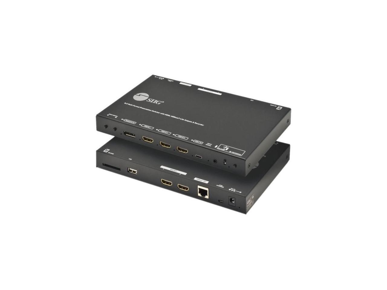 SIIG 5x3 Multi-Format 4K 60Hz Presentation Switcher & Recorder 230ft - TAA Compliant