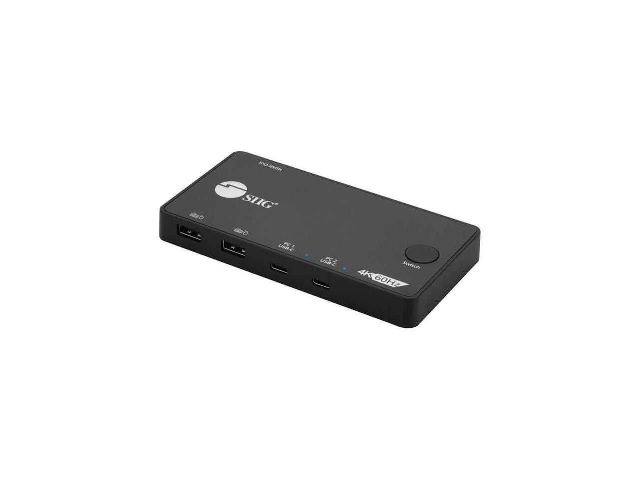 SIIG 2x1 USB-C 4K Video KVM Switch