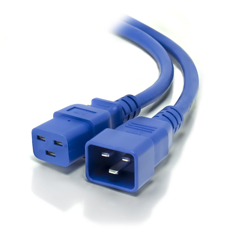 Alogic 5M Iec C19 To Iec C20 Power Extension Male To Female Cable Blue