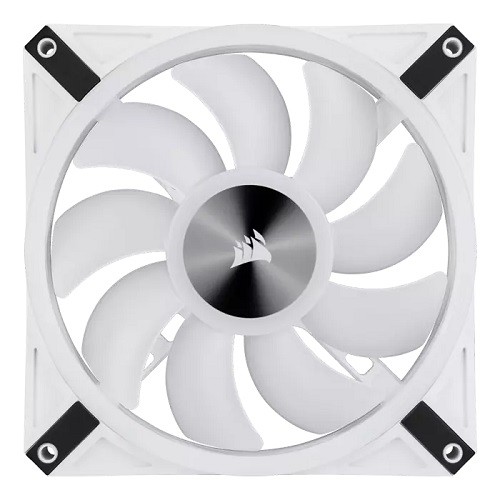 Corsair White QL140 RGB, 140MM RGB Led Fan, Single Pack