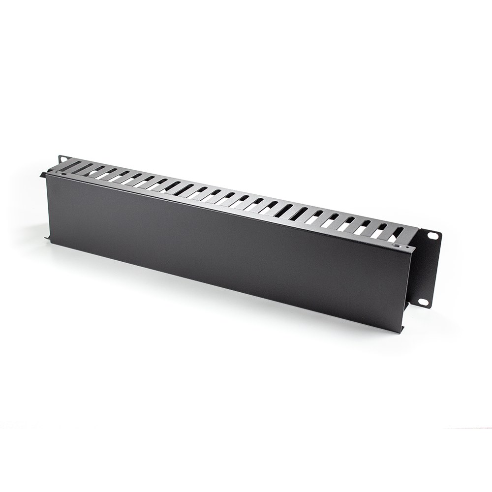 Serveredge 2Ru Horizontal 24 Slots Cable Management Rail - Metal Body Metal Fingers & Metal Cover & Rear Entry Holes