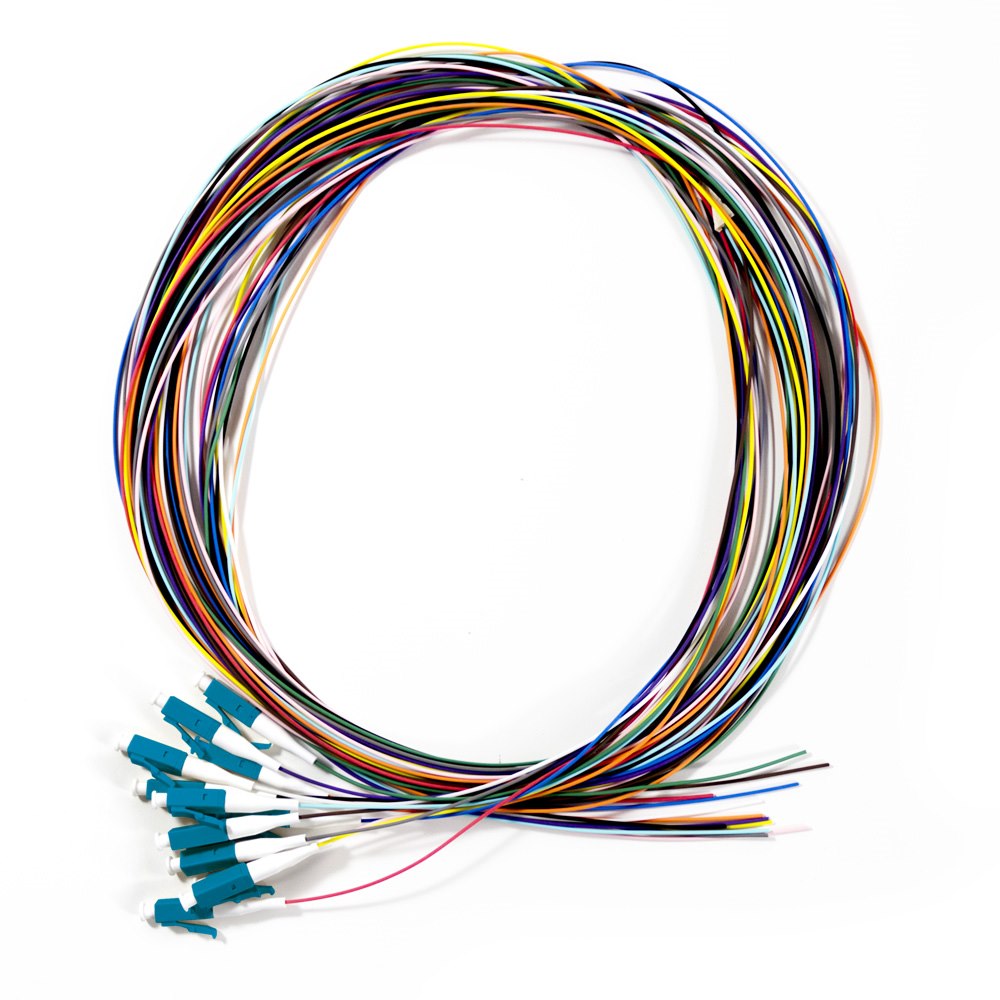 Serveredge LC Pigtail Os2-2M-12 Fibres (12 Colour)
