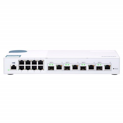 Qnap QSW-308-1C 8 Ports 3 10Gbe SFP W/ Shared 1 10Gbase-T Port Auto Negotiation