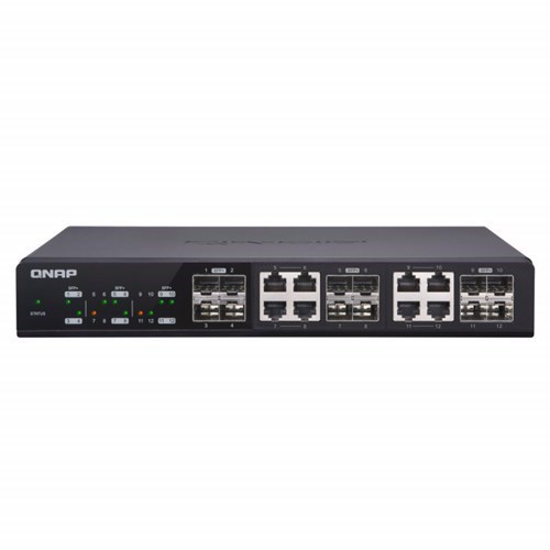 Qnap QSW-M1208-8C Rackmount Management Switch 12 Port Of 10GbE Port Speed