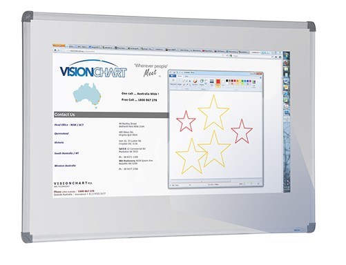 Vision 2400 X 1200 MM Whiteboard Porcelain Projection Low Glare Matt Surface