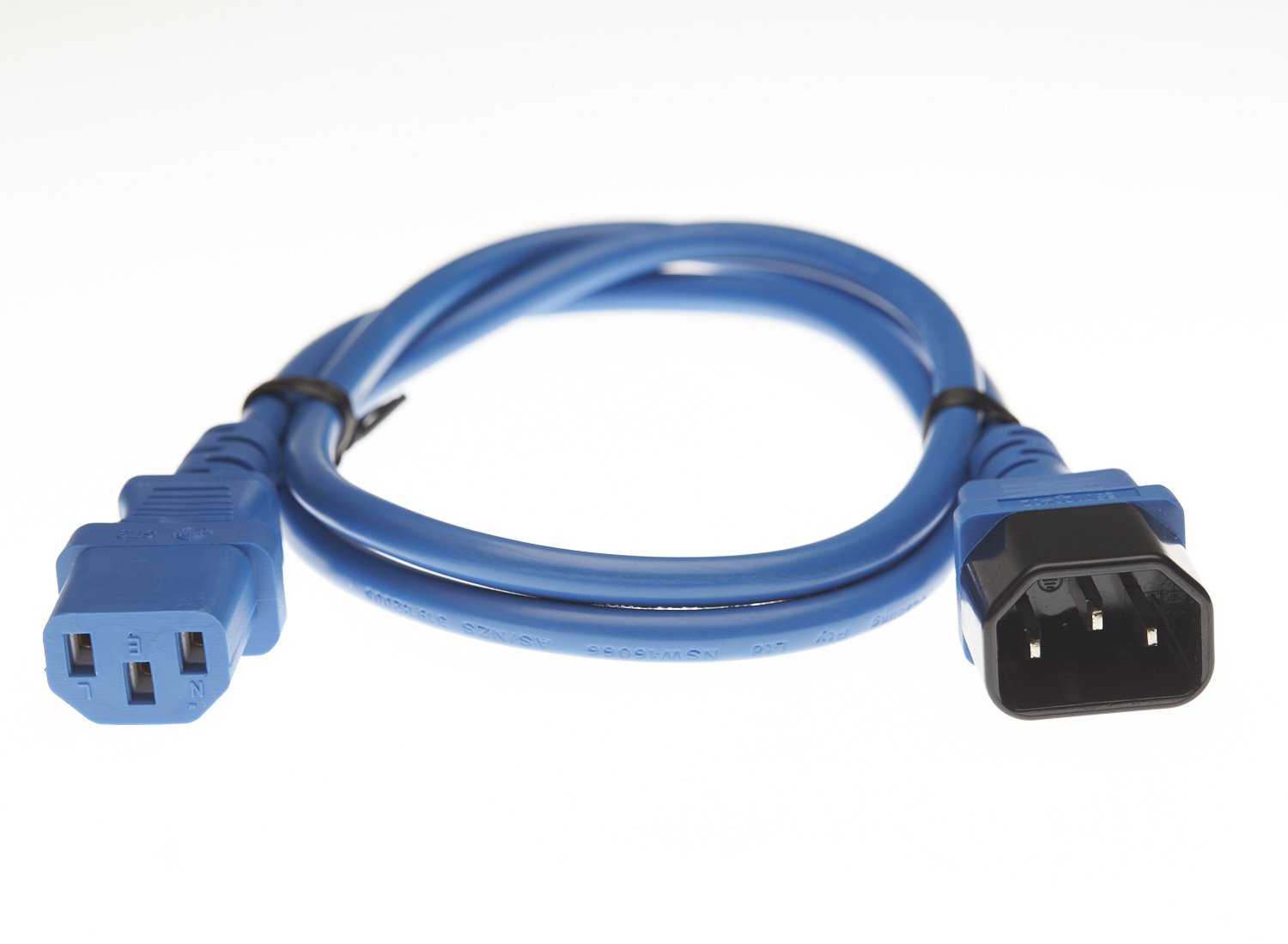 4Cabling Iec C13 To C14 Power Cable Blue 0.5M
