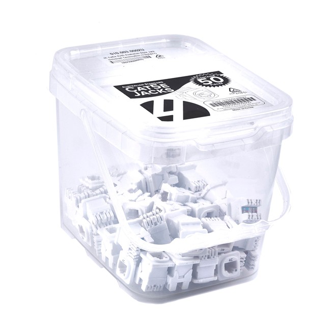4Cabling Australian Style Cat 5E RJ45 Jack : Tub QTY 50