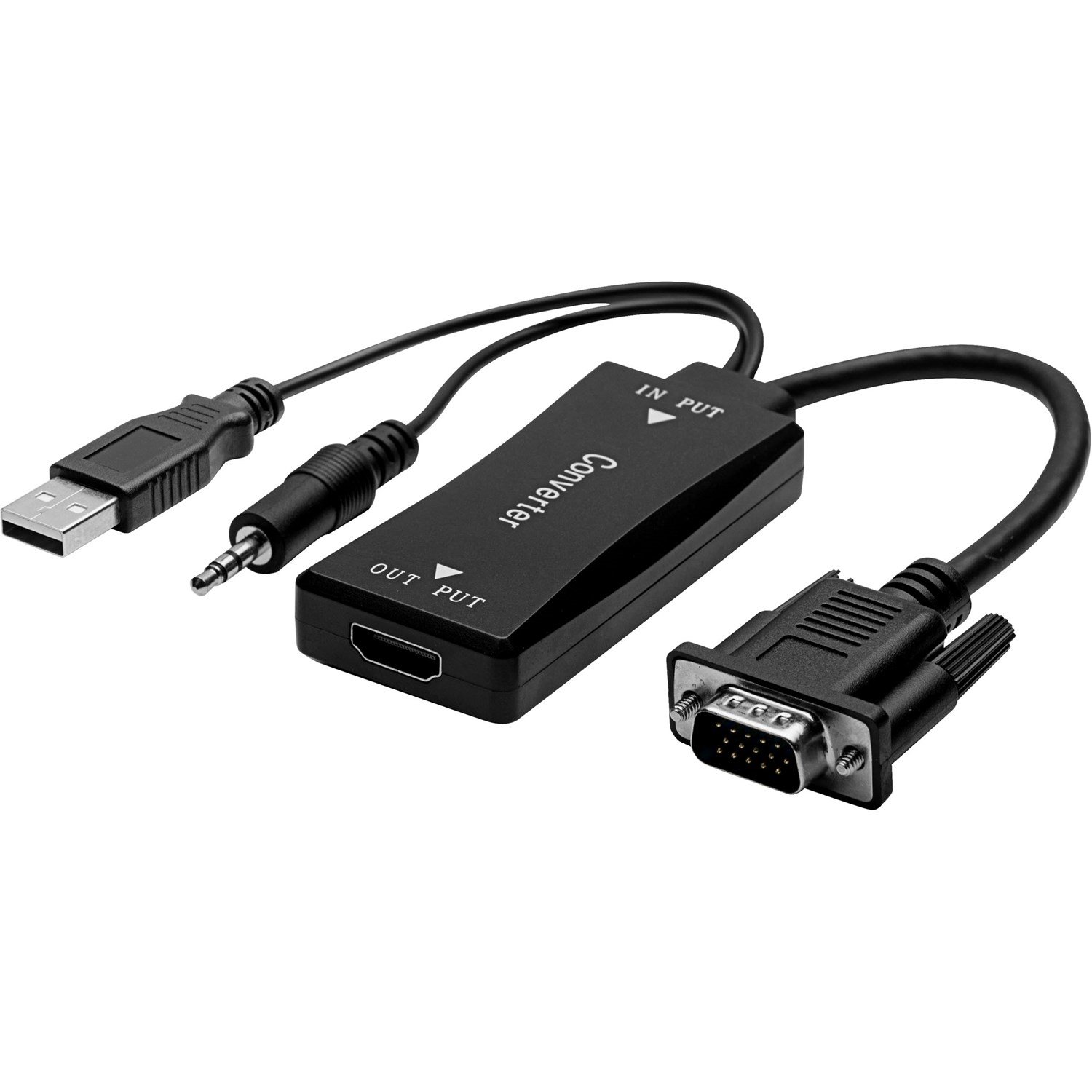 Comsol 20CM Vga Male + 3.5MM Audio To Hdmi Female Adapter