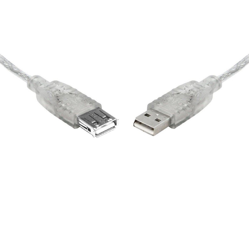 8Ware Usb 2.0 Extension Cable 1M A To A Male To Female Transparent