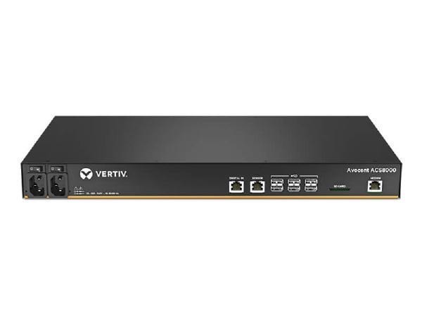 Vertiv Avocent Acs 8000 48-Port Console Server With Dual Ac Power Supply, 1GB, DDR3 Sdram, 2X (RJ-45), 8X Usb, 48X Ethernet Ports With Built-In Modem