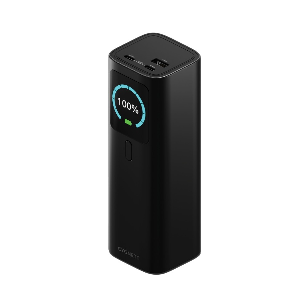 Cygnett HighPWR 27K mAh Laptop Power Bank 148W PD - Black(CY5381PBCHE), 140W Single Usb-C, 2X Approved For Carry-On, 3 Port,2 Years Warranty