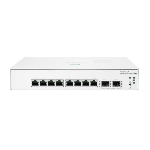 HPE - 8 poorts Aruba Instant On 1930 Managed L2+ Gigabit Ethernet (10/100/1000) 1U Wit