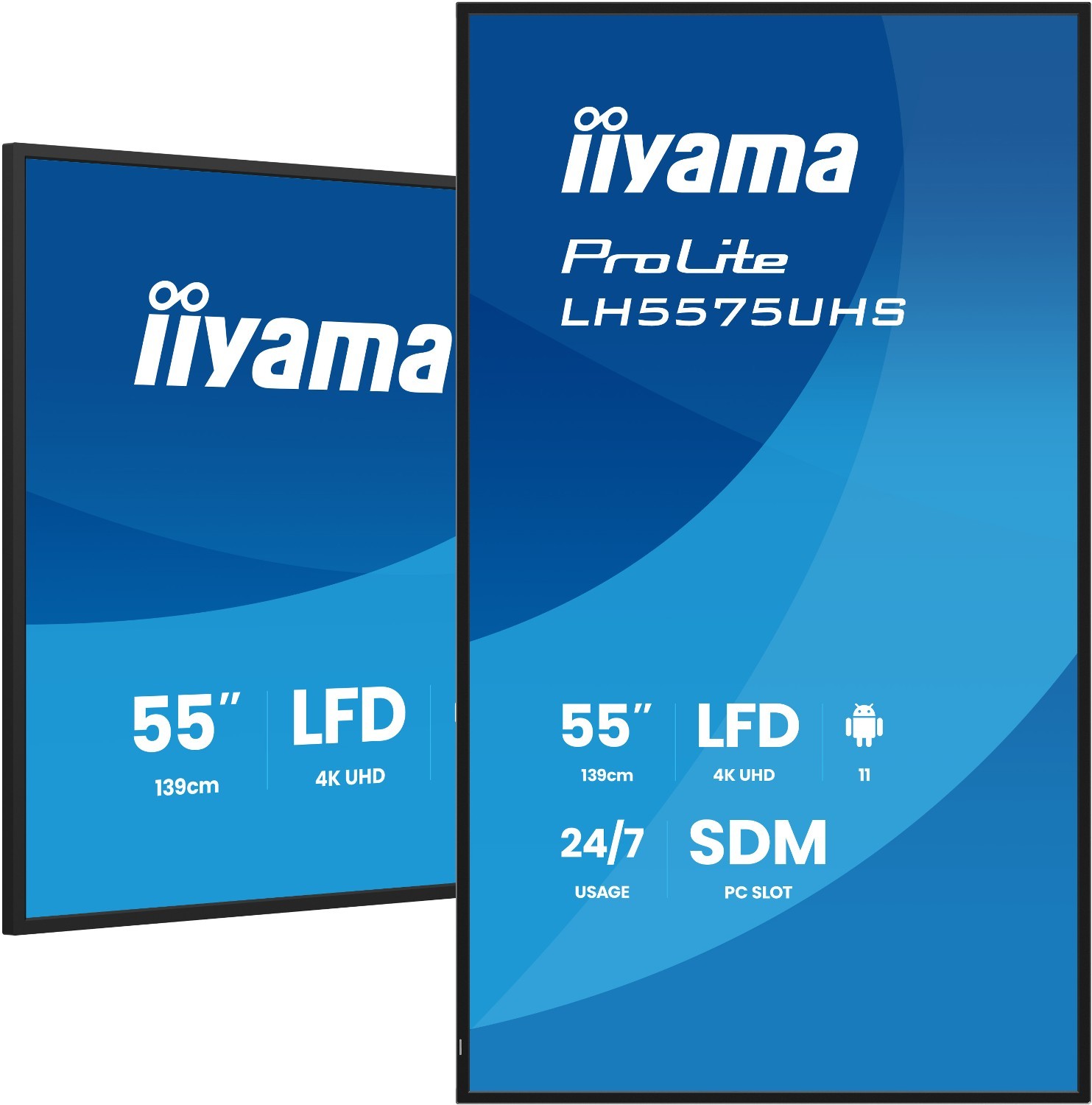 iiyama display (55") |  4K Ultra HD |  3840 x 2160 pixels | IPS |  24/7 geschikt