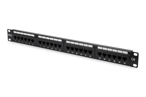 Digitus Patchpanel Svart Cat 6 1U