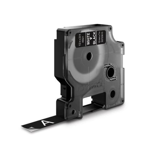 Dymo Tape D1 12MM Vit/Svart