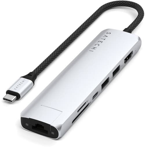 Satechi 7-In-1 Usb-C Multiport Adapter Med Ethernet Usb-C