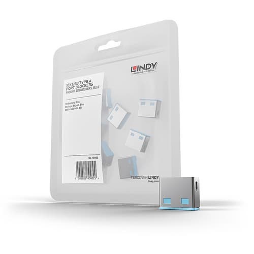 Lindy Usb Port Blocker BLÅ 10-Pack Utan Nyckel
