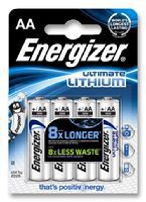 Energizer Batteri Ultimate Lithium Aa/Lr6 4-Pack