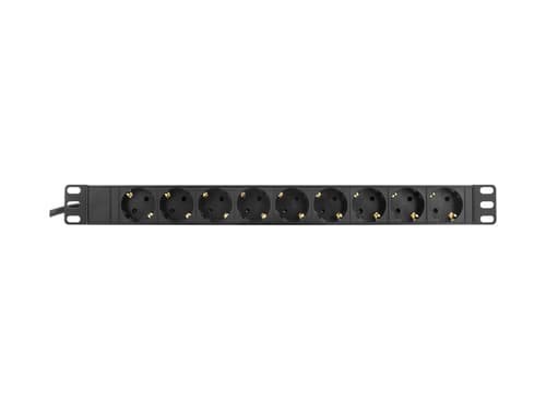 Deltaco Pdu, 9 X Cee 7/4, 1 X Cee 7/7, 2 M, Svart