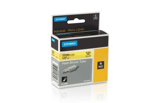 Dymo Tape RhinoPRO Krympslang 12MM Svart/Gul