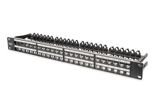 Digitus Patchpanel Svart Cat 6A 1U