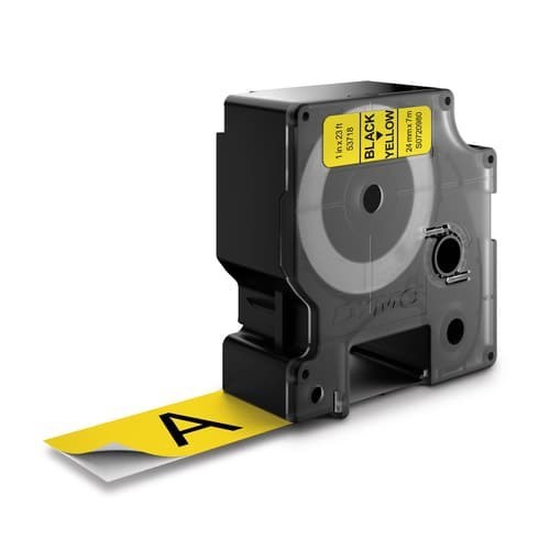 Dymo Tape D1 24MM Svart/Gul
