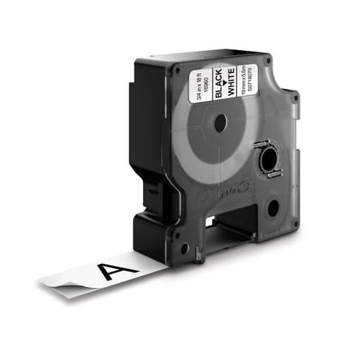 Dymo Tape D1 19MM Svart/Vit Permanent Polyester