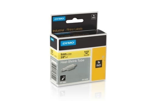 Dymo Tape RhinoPRO Krympslang 9MM Svart/Vit